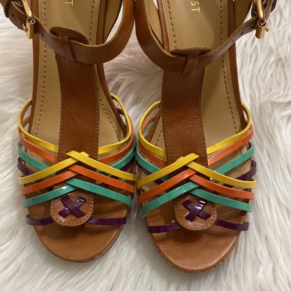 Nine West thatch multicolor cork wedges - Picture 2 of 5